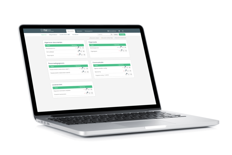 Digidock op een MacBook